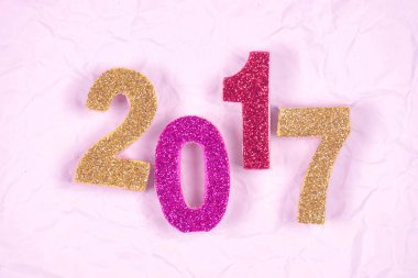 Mutlu yeni yıl 2017 arka plan filtre etkisi retro vintage ile