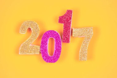 Mutlu yeni yıl 2017 arka plan filtre etkisi retro vintage ile 