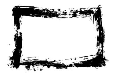 Soyut grunge fırça darbeleri çerçeve çıkıntılar doku ile. Eps10 vektör çizim