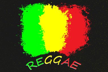 Soyut grunge çizilmiş doku arka plan boyalı. Eps10 vektör çizim reggae renkler yeşil, sarı, kırmızı