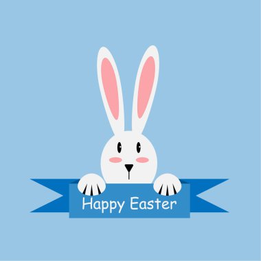 Beyaz Paskalya tavşanı. Paskalya tavşanı