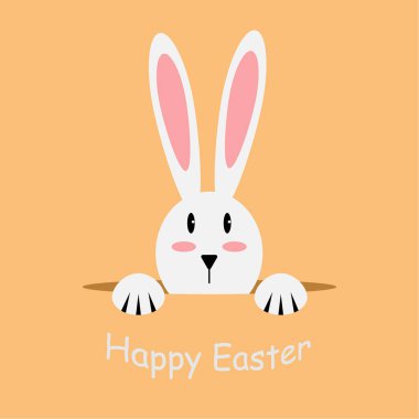 Beyaz Paskalya tavşanı. Paskalya tavşanı