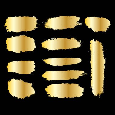 grunge şablon kümesi altın vektör arka için promosyon afiş