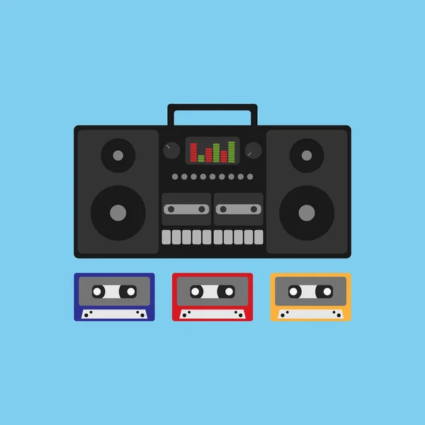 Vector Retro vintage player Cassettes — стоковый вектор