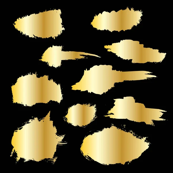 Gold vector template set of grunge banners abstract backgrounds for promotion — Stock Vector