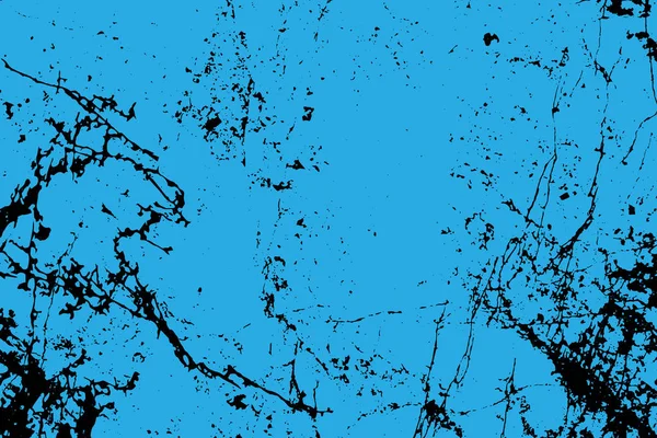 Tekstur latar belakang grunge biru dicat goresan ilustrasi .vector untuk desain - Stok Vektor