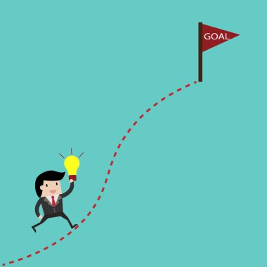 işletme finansı vektör. Başarılı işadamı kavramı, karikatür vektör çizim iş tasarımı için