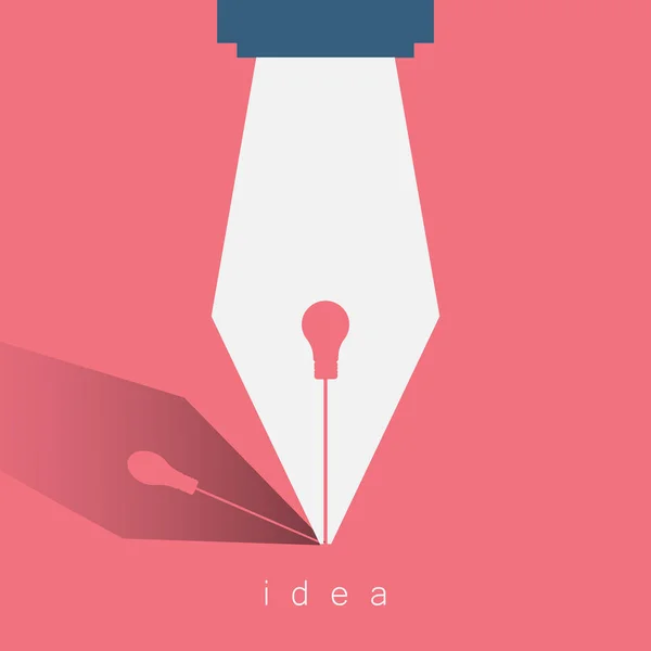 Idée de concept d'investissement, Bulb And Pen illustration vectorielle pour la conception d'entreprise — Image vectorielle