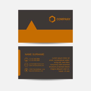 Modern yaratıcı ve temiz bir kartvizit şablonu. Düz tasarım