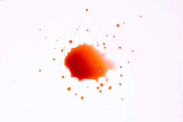 Manchas de sangue em um fundo branco — Fotografia de Stock