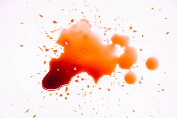 Manchas de sangue em um fundo branco — Fotografia de Stock