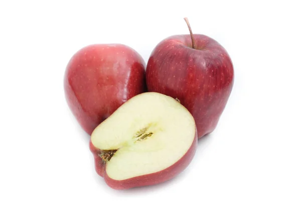 Red apple on white background — Stock Photo, Image