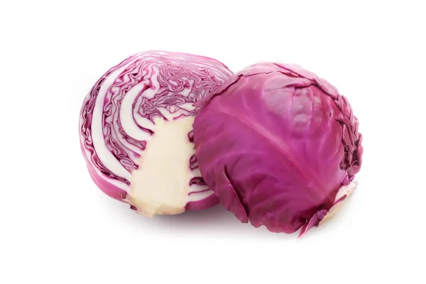 Purple cabbage on white background — Stock Photo, Image