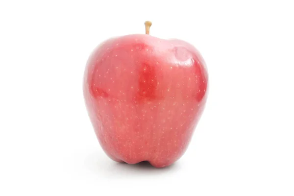 Manzana roja sobre fondo blanco —  Fotos de Stock