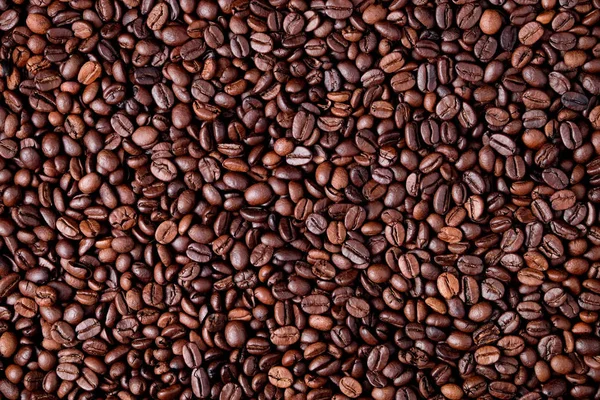 褐色咖啡豆背景 — 图库照片