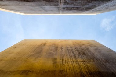 Mimari soyut satırlarda. modern mimari detay. Zarif çağdaş iç / kamu Binası parçası.