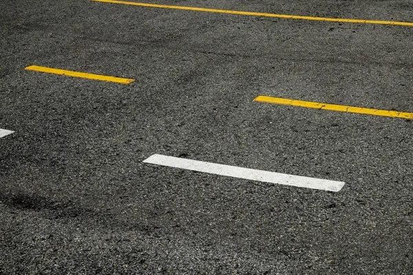 Background texture line on asphalt road — Stock Photo, Image