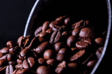 Filtre etkisi retro vintage ile popüler içecek kahve çekirdekleri