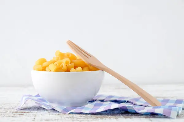 Italian food raw macaroni For cooking food made of flour — Stock Photo, Image