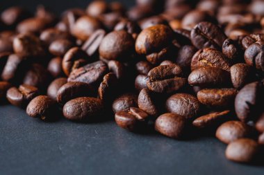 Filtre etkisi retro vintage ile popüler içecek kahve çekirdekleri