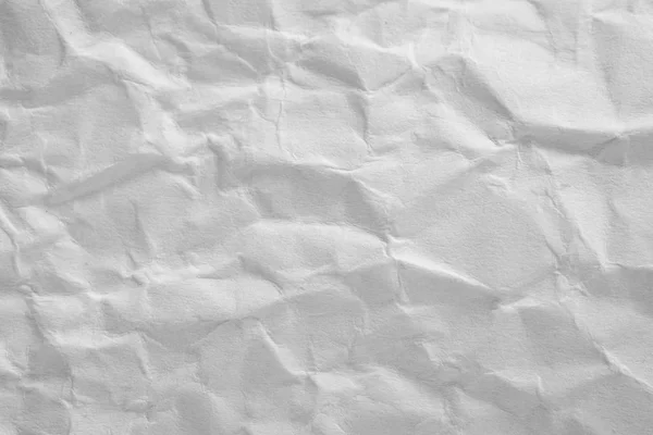 Papel branco enrugado textura de fundo — Fotografia de Stock
