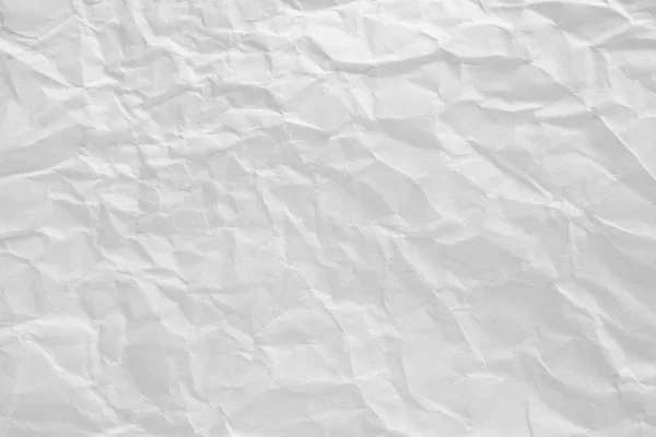 Papel branco enrugado textura de fundo — Fotografia de Stock