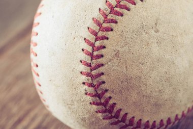 eski beyzbol filtre etkisi retro vintage ahşap zemin üzerine