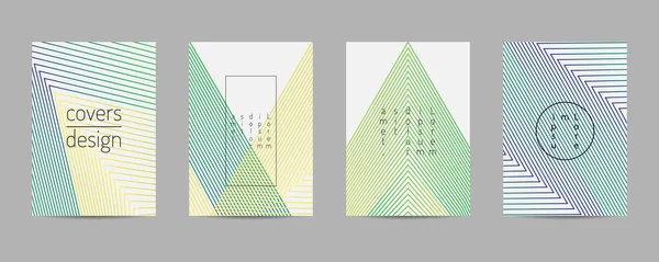 Minimal cover ditetapkan. Poster template desain geometris. Vektor Backgroung Eps10 abstrak - Stok Vektor