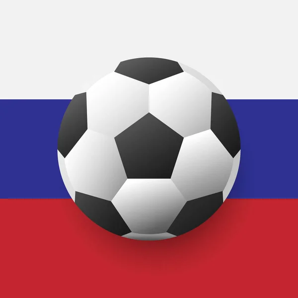 Vector voetbal wereld kopje achtergrond concept. Russische nationale symbolen voor banners, posters. Vector voetbal wereld kopje achtergrond concept. Russische nationale symbolen voor banners, posters. — Stockvector