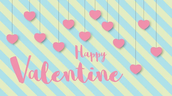San Valentino sfondi modelli per biglietti di auguri, banner, illustrazione vettoriale con il cuore . — Vettoriale Stock