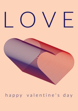 geometrik şekiller Sevgililer günü arka şablonları için tebrik kartları, afiş, illüstrasyon kalp ile vektör.