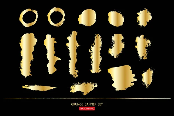 グランジのゴールド ベクトル テンプレート セット バナー振興グランジ バナー抽象的な背景の promotiongold ベクトル テンプレート セットの抽象的な背景 — ストックベクタ