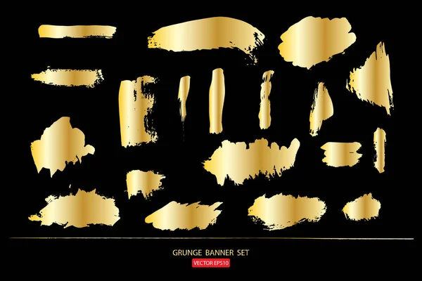 Conjunto de plantillas de oro vector Grunge banners abstractos fondos para promotiongold conjunto de plantilla de vector de grunge banners abstractos fondos para promoción — Archivo Imágenes Vectoriales