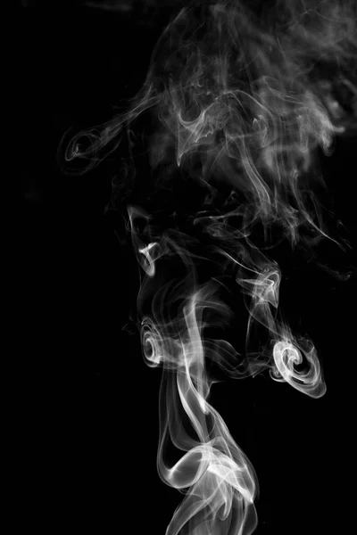 Abstract background smoke curves and wave on black background — Stock Photo, Image