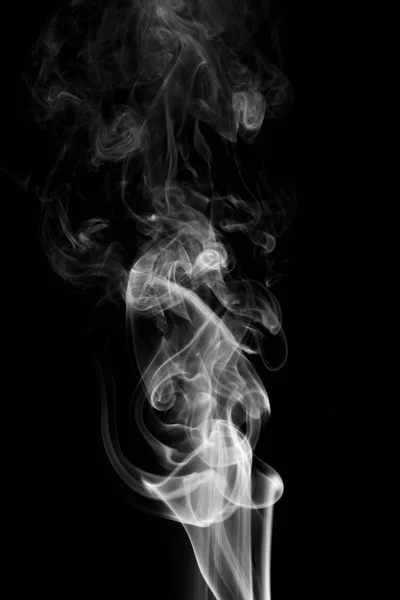 Abstract background smoke curves and wave on black background — Stock Photo, Image