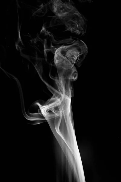 Absztrakt háttér füst görbék és a hullám-fekete háttér — Stock Fotó