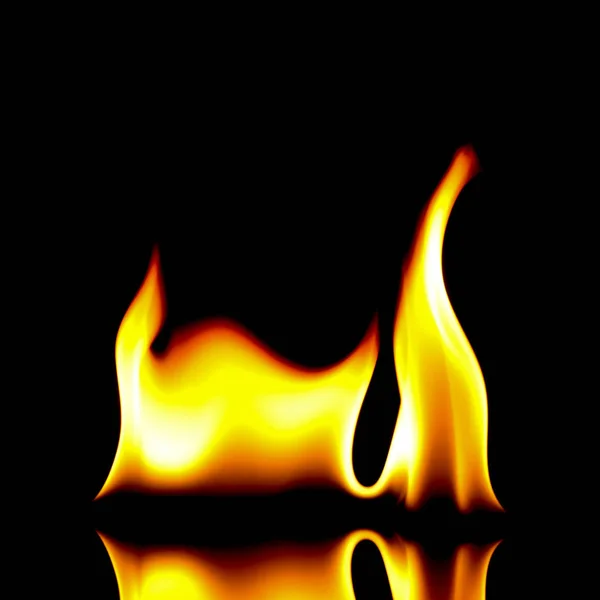 Fondo abstracto fuego muy caliente. fuego sobre el fondo negro . — Foto de Stock