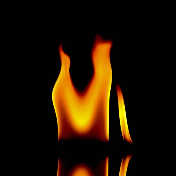 很热的火抽象的背景。黑色背景上的火. — 图库照片