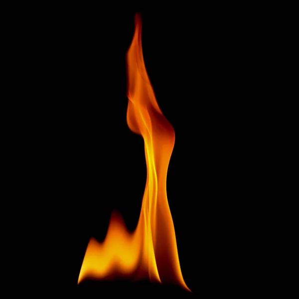 매우 뜨거운 불 추상적인 배경입니다. 검은 바탕에 불. — 스톡 사진