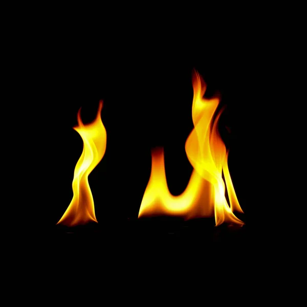 Very hot fire abstract background. fire on the black background. — Stock Photo, Image