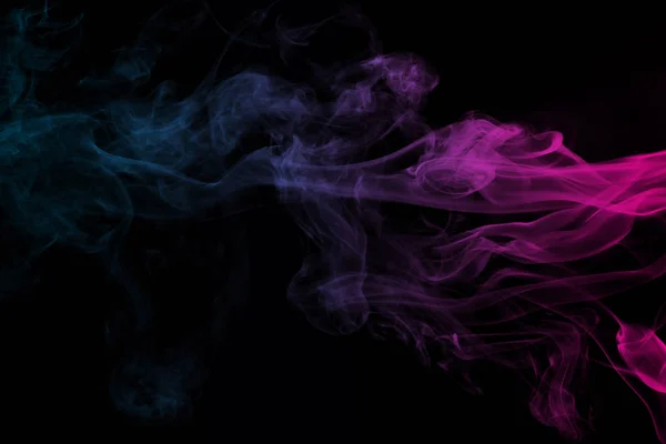 Abstract blue and pink smoke on a dark background. — Stock Photo, Image