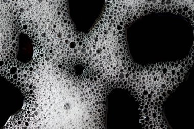 Arka plan beyaz sabunlu köpük doku. Şampuan köpük ile 