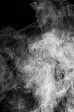 arka plan duman eğrileri ve dalga siyah arka plan üzerinde  