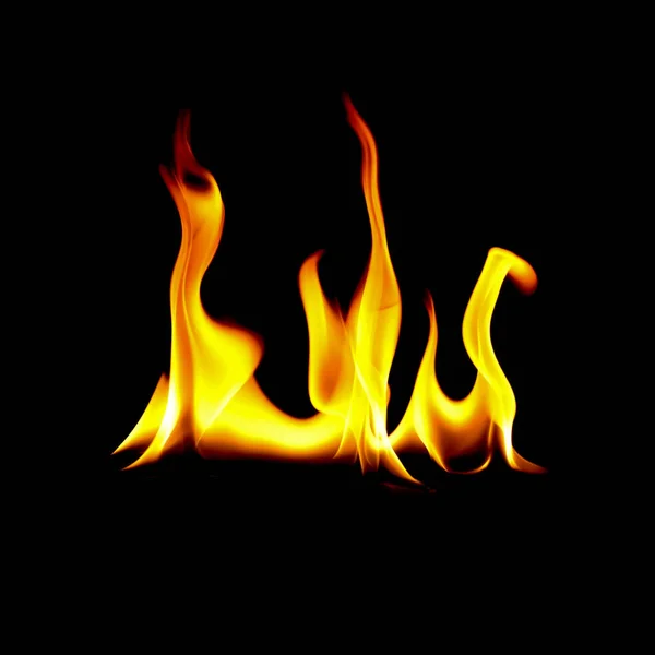 Very hot fire abstract background. fire on the black background. — Stock Photo, Image