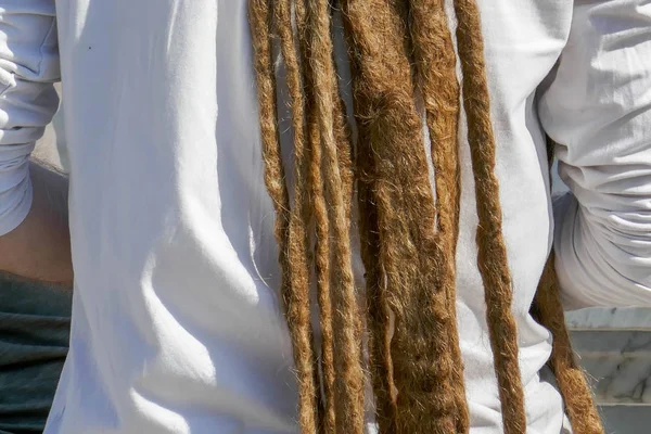 Kapsel van dreadlocks van de mens. Haar dreadlocks reggae stile — Stockfoto