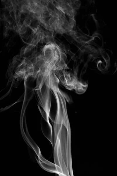 Abstract background smoke curves and wave on black background — Stock Photo, Image