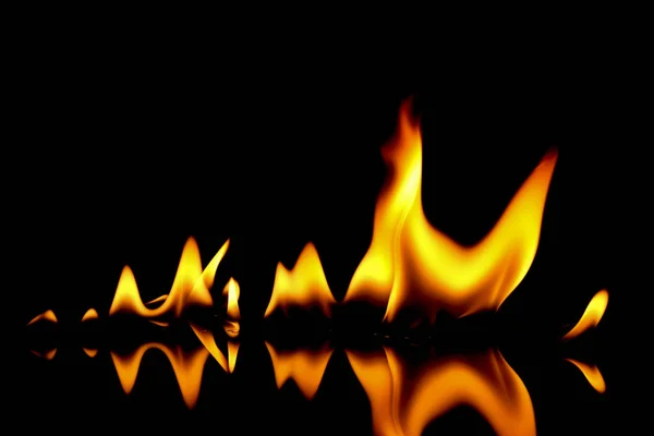 Very hot fire abstract background. fire on the black background. — Stock Photo, Image