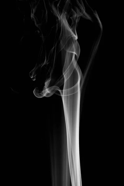 Abstract background smoke curves and wave on black background — Stock Photo, Image