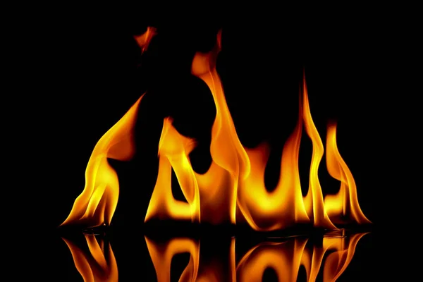 Very hot fire abstract background. fire on the black background. — Stock Photo, Image