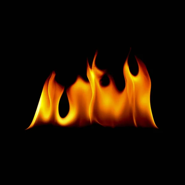 Very hot fire abstract background. fire on the black background. — Stock Photo, Image